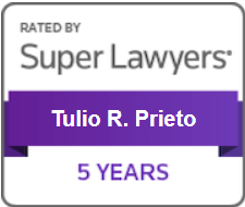 Rated By Super Lawyers | Tulio R. Prieto | 5 Years